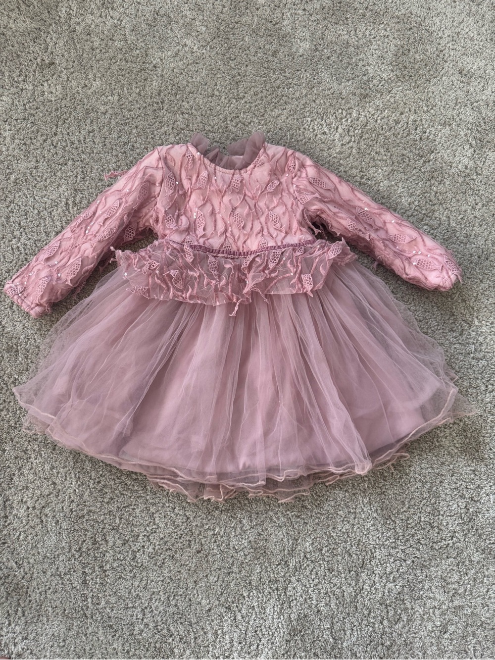 Baby Pink Lace & Tulle Formal Dress, prefect for winter pics